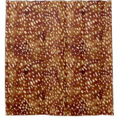 水彩鹿プリント シャワーカーテン (正面)