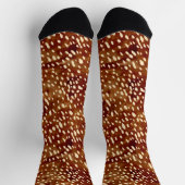 水彩鹿プリント ソックス (上部)