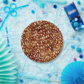 水彩鹿プリント ペーパープレート (パーティー)