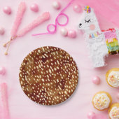 水彩鹿プリント ペーパープレート (パーティー)