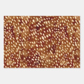 水彩鹿プリント ラッピングペーパーシート (正面)