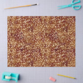 水彩鹿プリント 薄葉紙 (クラフト)