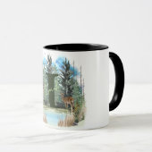 水彩鹿モノグラムパーソナライズされたレターI マグカップ (正面右)