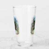 水彩鹿モノグラムパーソナライズされた文字D タンブラーグラス (右)