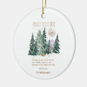 水彩鹿林 セラミックオーナメント (左)