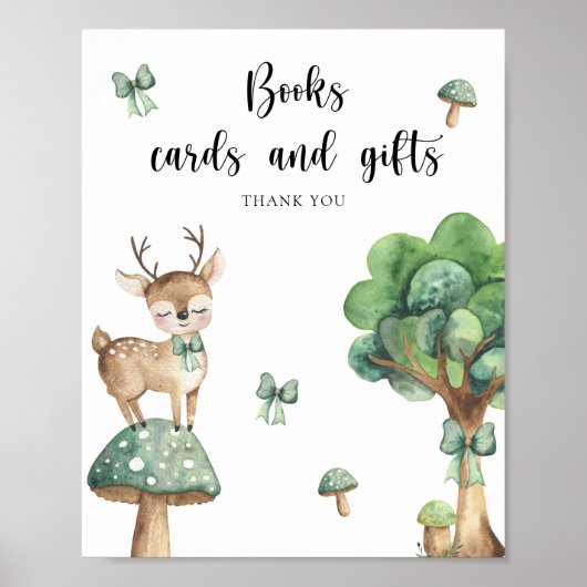 水彩鹿 – 書籍のカードとギフトポスター ポスター (正面)