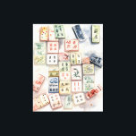 水彩麻雀アートプリント キャンバスプリント<br><div class="desc">ニコールかわいらしのオリジナルアートプリントをフィーチャーした水彩麻雀アート。</div>