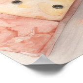 水彩麻雀アートプリント ポスター (角)