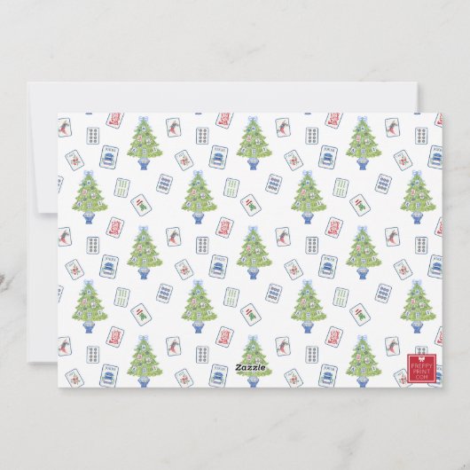 水彩麻雀クリスマスツリー写真 シーズンカード (裏面)