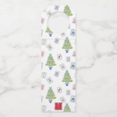 水彩麻雀クリスマスツリー ボトルネックタグ (裏面)