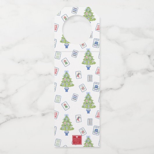 水彩麻雀クリスマスツリー ボトルネックタグ (裏面)