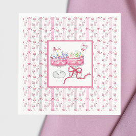 水彩麻雀グランドミレニアルカクテルパーティー スタンダードカクテルナプキン