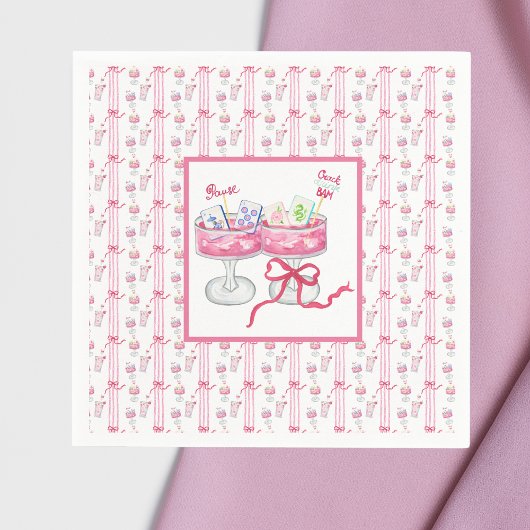 水彩麻雀グランドミレニアルカクテルパーティー スタンダードカクテルナプキン