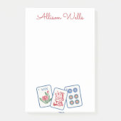 水彩麻雀タイルパーソナライズされた ポストイット (正面)