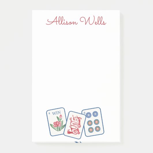 水彩麻雀タイルパーソナライズされた ポストイット (正面)