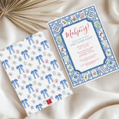 水彩麻雀タイルパーティー 招待状