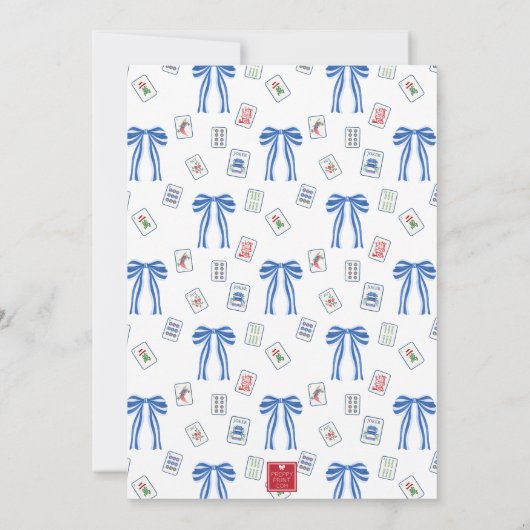 水彩麻雀タイルパーティー 招待状 (裏面)