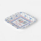 水彩麻雀タイル&弓パーティー ペーパープレート (傾斜あり)