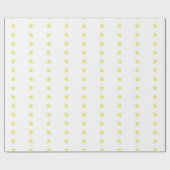 水彩黄星クリスマス ラッピングペーパー (フラット)