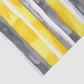 水彩黄灰色ストライプの白 薄葉紙 (詳細)