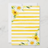 水彩黄白デイジー卒業 招待状 (裏面)