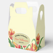 水彩黄色のオウムのチューリッププレーンベージュ フェイバーボックス (オープン)