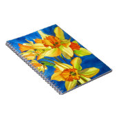 水彩黄色の水仙絵画水彩 ノートブック (右側)