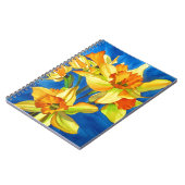 水彩黄色の水仙絵画水彩 ノートブック (左側)