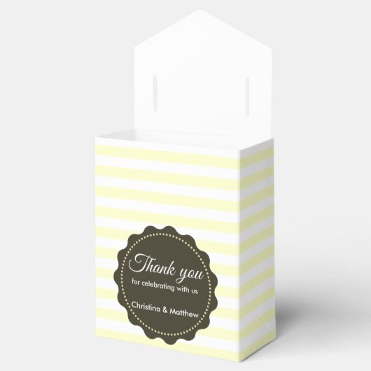 水彩黄色の水色の水色の水色の水色の水色の水色の水色の黄白の縞模様 フェイバーボックス (オープン)