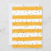 水彩黄色ひまわりリース スイート16 招待状 (裏面)