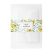 水彩黄色ひまわり結婚の花 招待状ベリーバンド (正面例)