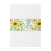 水彩黄色ひまわり結婚の花 招待状ベリーバンド (裏面例)