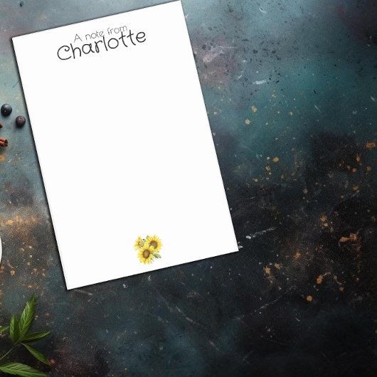 水彩黄色ひまわり花の名前 ポストイット