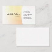 水彩黄色オレンジシンプルテンプレート 名刺 (正面/裏面)