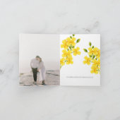 水彩黄色フローラガーデン(写真結婚付) 招待状 (内部)