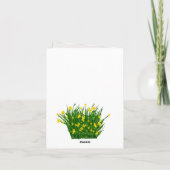 水彩黄色フローラガーデン(写真結婚付) 招待状 (裏面)