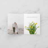 水彩黄色フローラガーデン(写真結婚付) 招待状 (内部)