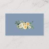 水彩黄色フローラ結婚の予約金ゴールド プレイスカード (裏面)