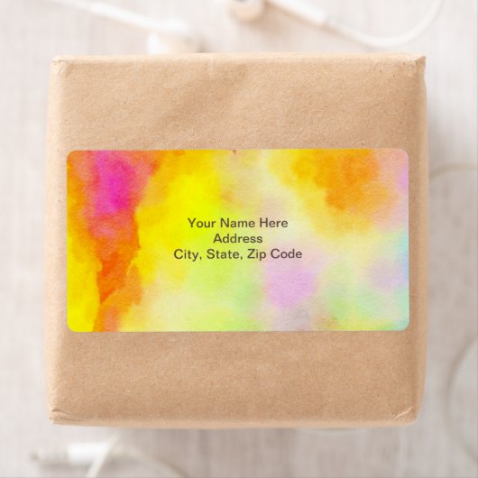 水彩黄色ラベル ラベル (インサイチュ)