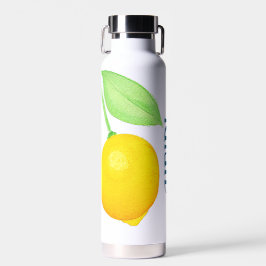 水彩黄色レモン水瓶パーソナライズされた ウォーターボトル
