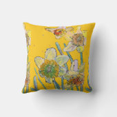 水彩黄花フローラクッション クッション (裏面)