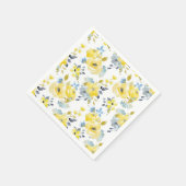 水彩黄花模様 スタンダードカクテルナプキン (角)