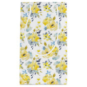 水彩黄花模様 スモールペーパーバッグ (正面)