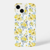 水彩黄花模様 iPhoneケース (裏面)