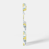 水彩黄花模様 iPhoneケース (左側面)