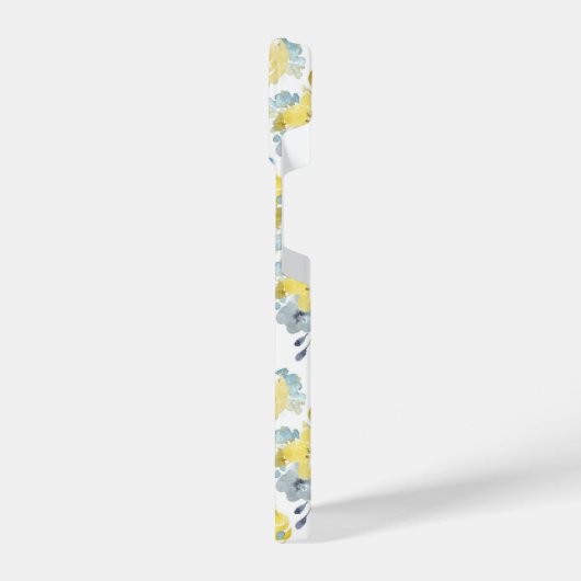 水彩黄花模様 iPhoneケース (左側面)