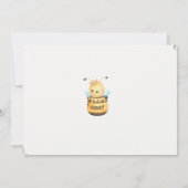 水彩黄蜂蜜ひまわりミツバチ赤ちゃんシャワー 招待状 (裏面)