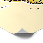 水彩黄金のくず ポスター (角)