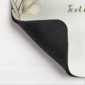 水彩黄金のユーカリの葉の光沢のあるエレガント色 マウスパッド (コーナー)