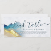 水彩黄金の山結婚のヘッドテーブルサイン (裏面)